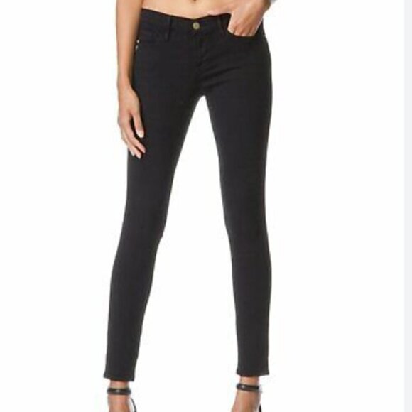 Frame Le Skinny de Jeanne Crop Jeans Film Noir Size 27 - Picture 1 of 10